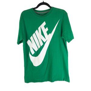 Nike Mens Green Graphic Crewneck Logo Tee Shirt Size M